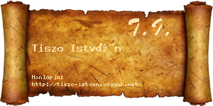 Tiszo István névjegykártya