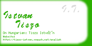 istvan tiszo business card